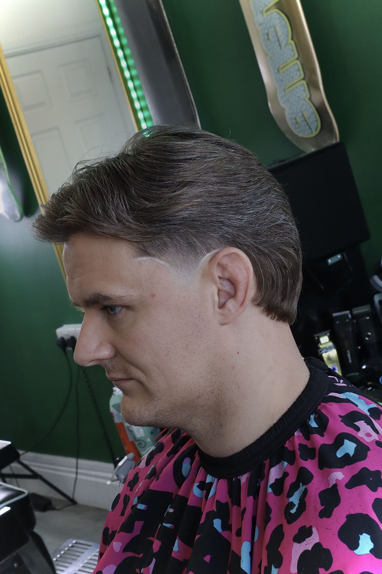 Low fade with side part