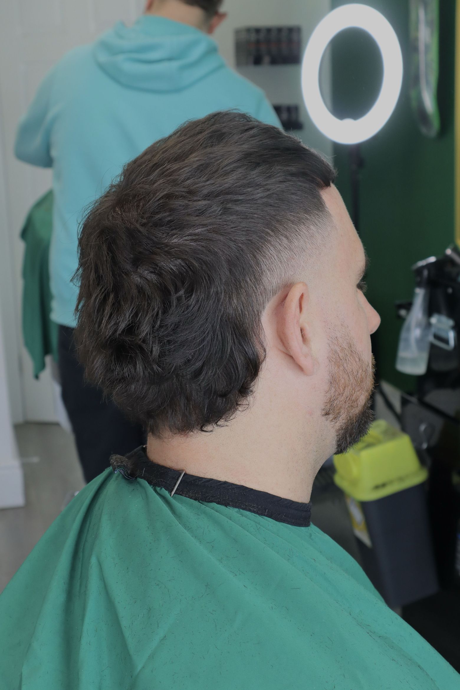Back profile mullet fade